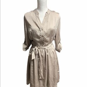 Aqua brand champagne colored dress size L NWT